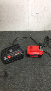 (1) Craftsman 12-20v Charger (1) Craftsman v20 Battery