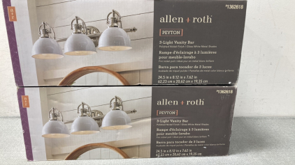 Pair of Allen & Roth Three Light Vanity Bars