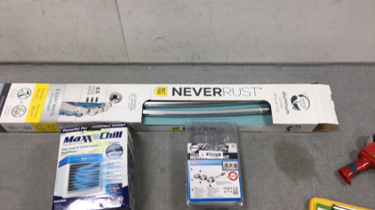 I NeverRust Curved Shower Rod, Tub Remodel Kit, Maxx Chill Evaporative Air Cooler