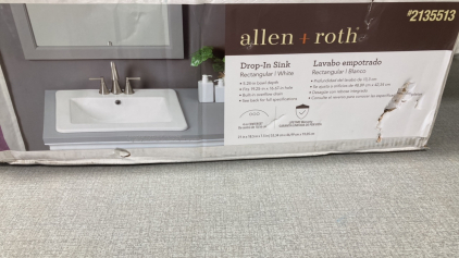 Allen + Roth Rectangular Drop In Sink