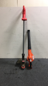 (1) Black And Decker 20v Cordless Blower (1) Craftsman 12” Cordless 20v Weedwacker