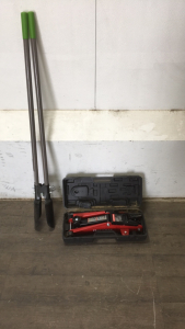 (1) Craftsman 1/2 Car Jack (1) Post Hole Digger