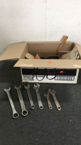 (3) Adjustable Crescent Wrenches (3) Crescent wrenches (1) Box Of Tools