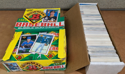 Box of Opened Baseball Card Packs