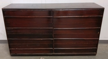 Large Rolling Wood Dresser