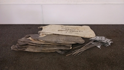 Bag of Vintage Johnson's Folding Goose Decoys