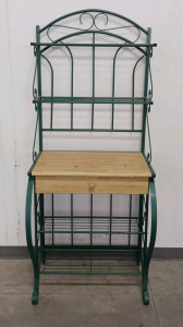 Metal and Wood Kitchen Rack