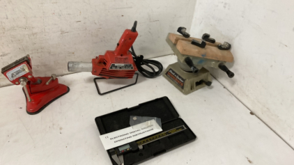 Heat Gun, Clamp, Workmate & Digital Caliper