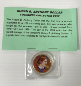 Susan B. Anthony Dollar Colorized Collector Coin