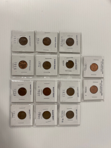 (14) Vintage Wheat Pennies