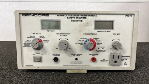 Sencore PR570 Variable Isolation Transformer & Safety Analyzer (Powers On)