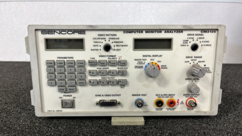 Sencore CM2125 Computer Monitor Analyzer (Powers On)