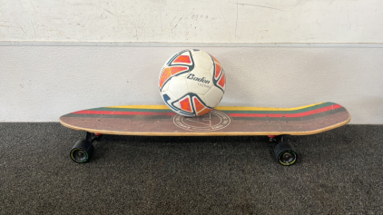 36" L Airwalk Skateboard and Baden Size 5 Soccer Ball