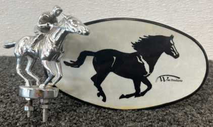 4" H Horse Hood Ornament and Horse Hitch Cover