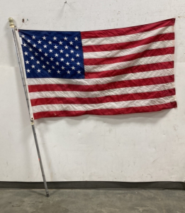 American Flag And Flagpole