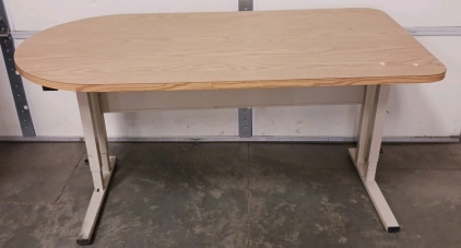 Metal-Framed Office Table