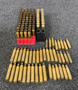 Assortment of Brass Casings Includes: .300 Win Mag, 7mm, and .308 Win