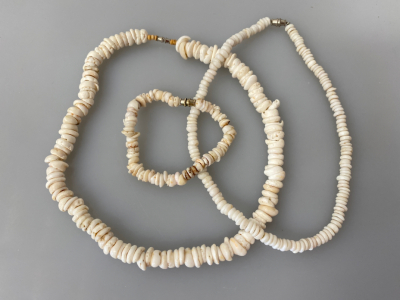 (2) Shell Style Necklaces and Bracelet