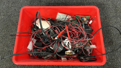 Goldsource Step Up & Down Transformer, Assorted Cables, & Electronics Parts