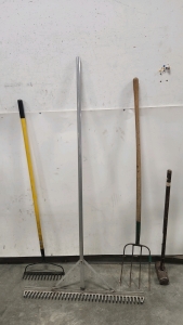 Pitch Fork, Sledge Hammer & Rakes