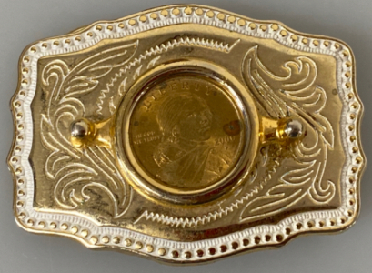 Belt Buckle With Sacagawea Coin