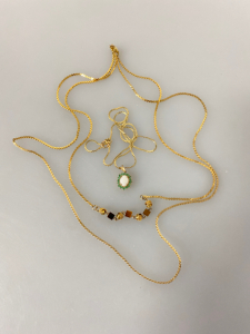 (2) Gold Toned Necklaces