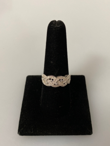 Size 8 1/4 Silver Toned Ring