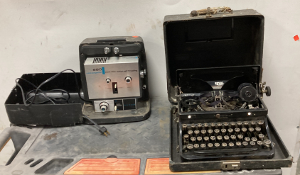 Royal Typewriter & Wards 8 mm Projector
