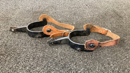 Iron Spurs With Leather Straps