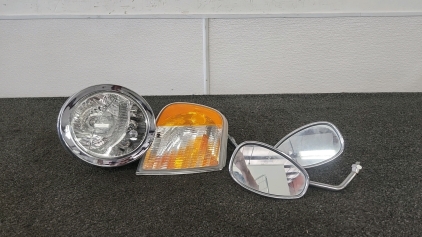 Motorcycle Mirrors, Headlight & Taillight