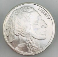 One Troy Oz Liberty Head Silver Coin, .999 Fine Silver