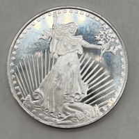 One Troy Oz Liberty Silver Coin, .999 Fine Silver