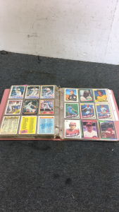 (1) Binder With (29) Pages Front And Back Of 1980’s Baseball Cards