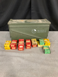 Ammo Box and assorted reloading bullets