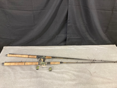 (1)Lamiglas Kenai King Fishing Pole w/ Ambassador 6600CS Mag-X Reel & (1) Lamiglas G-1310-T Fishing Pole