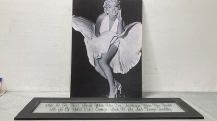 Marilyn Monroe Poster Bored and Inspirational Sign