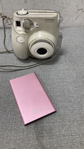 FujiFilm Instant camera and POM Gear Power Bank