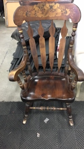 Dark Wood Rocking Chair