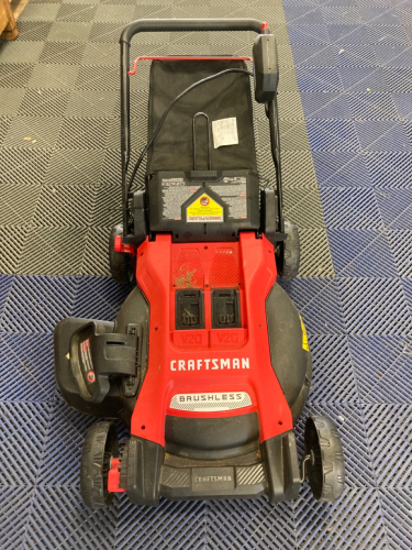 Crrftsman V20 (Tool Only/ No Batteries) Brushless Lawn Mower- *Broken Handle