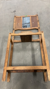 Vintage Entryway Table With Mirror and Coat Hooks