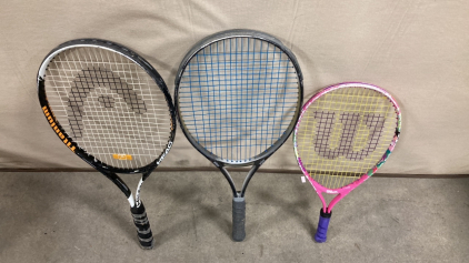 (3) Tennis Rackets