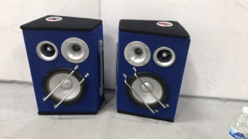 (2) Blue Speakers