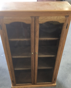 (3) Shelf Storage Rack With Glass Doors