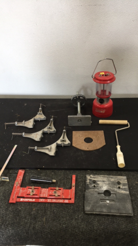 Wood Working Tools With A Coleman Lantern