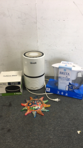 (1) Levoit Compact Hepa Air Filter (1) Bix Of Replacement Hepa Filters (1) Brita Water Filtration System