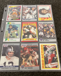 Page Of Collector Sports Card