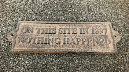 Cast Iron Sign