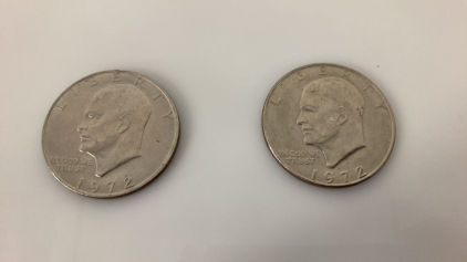 (2) US Eisenhauer Dollar Coins