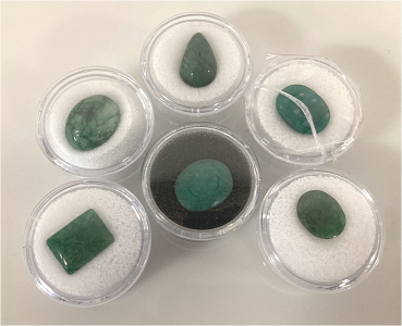 (6) Brazilian Emerald Cabochons