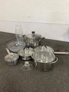 Pots, Pans And Glass Bowls
